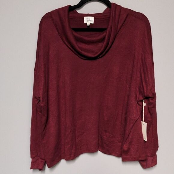NWT Ava James Cowl Neck Sweater - Picture 1 of 6